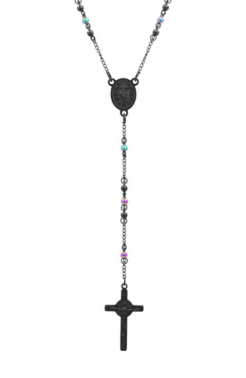 Two-Tone Stainless Steel Rosary
