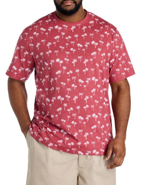 Big & Tall Moisture-Wicking Palm Print T-Shirt V2
