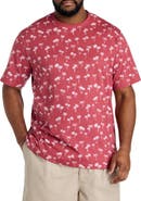 Harbor Bay by DXL Big & Tall Moisture-Wicking Palm Print T-Shirt V2