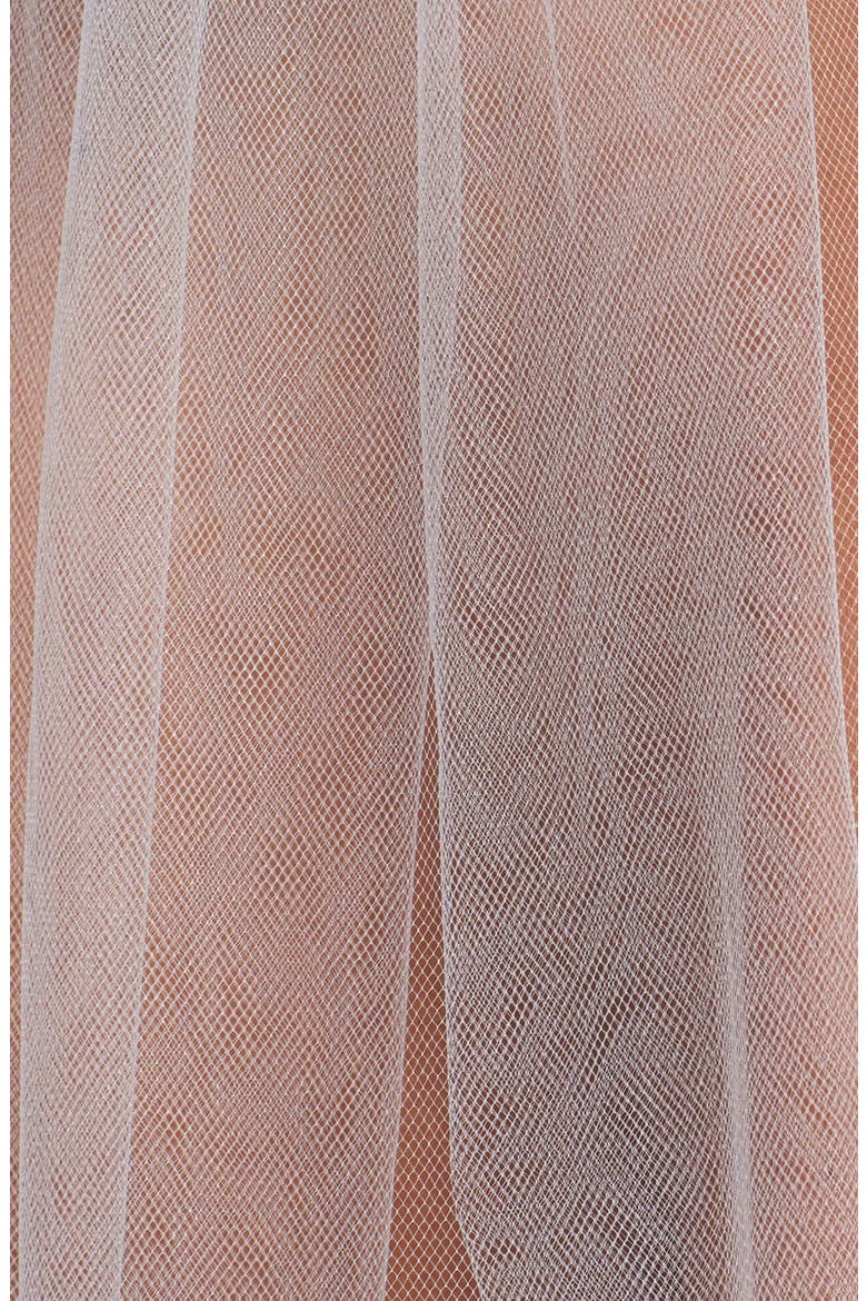 'Mary Kate' Embroidered Veil, Alternate, color, IVORY