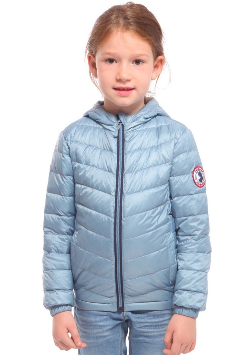 Kids' Ultra Light Quilt Packable Down Jacket, Main, color, Blue Fog