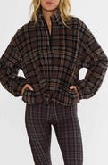 Beach Riot Leona Check Fleece Jacket