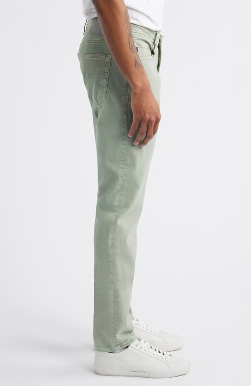 Ag Tellis Stretch Sateen Modern Slim Pants In Sulfur Matcha Latte