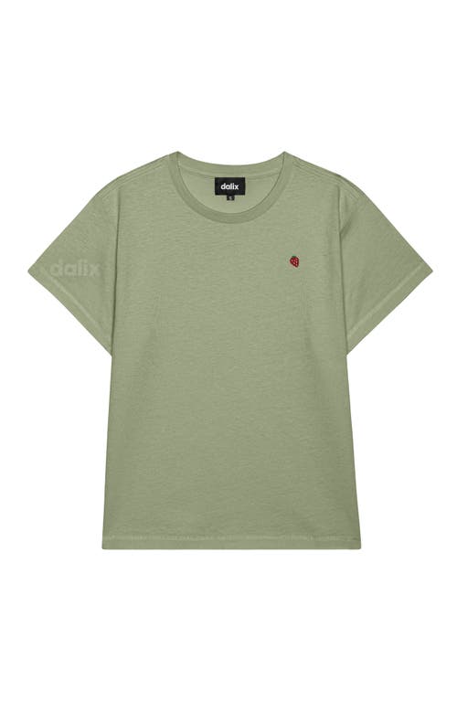 Dalix Womens Lil Strawberry Lightweight High Waisted Tee In Green