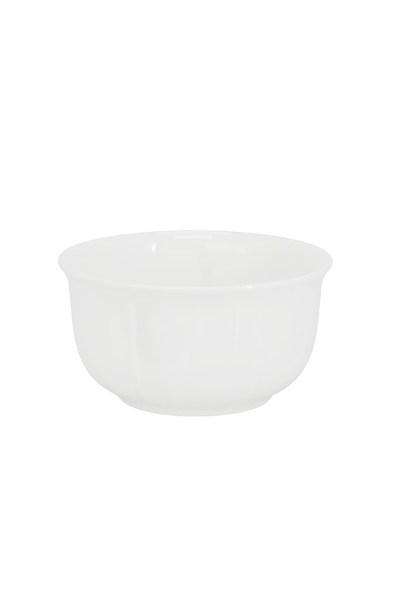 Meritage Bavaria 16 piece Scallop Rim Bone China Dinnerware Set, Alternate, color, White