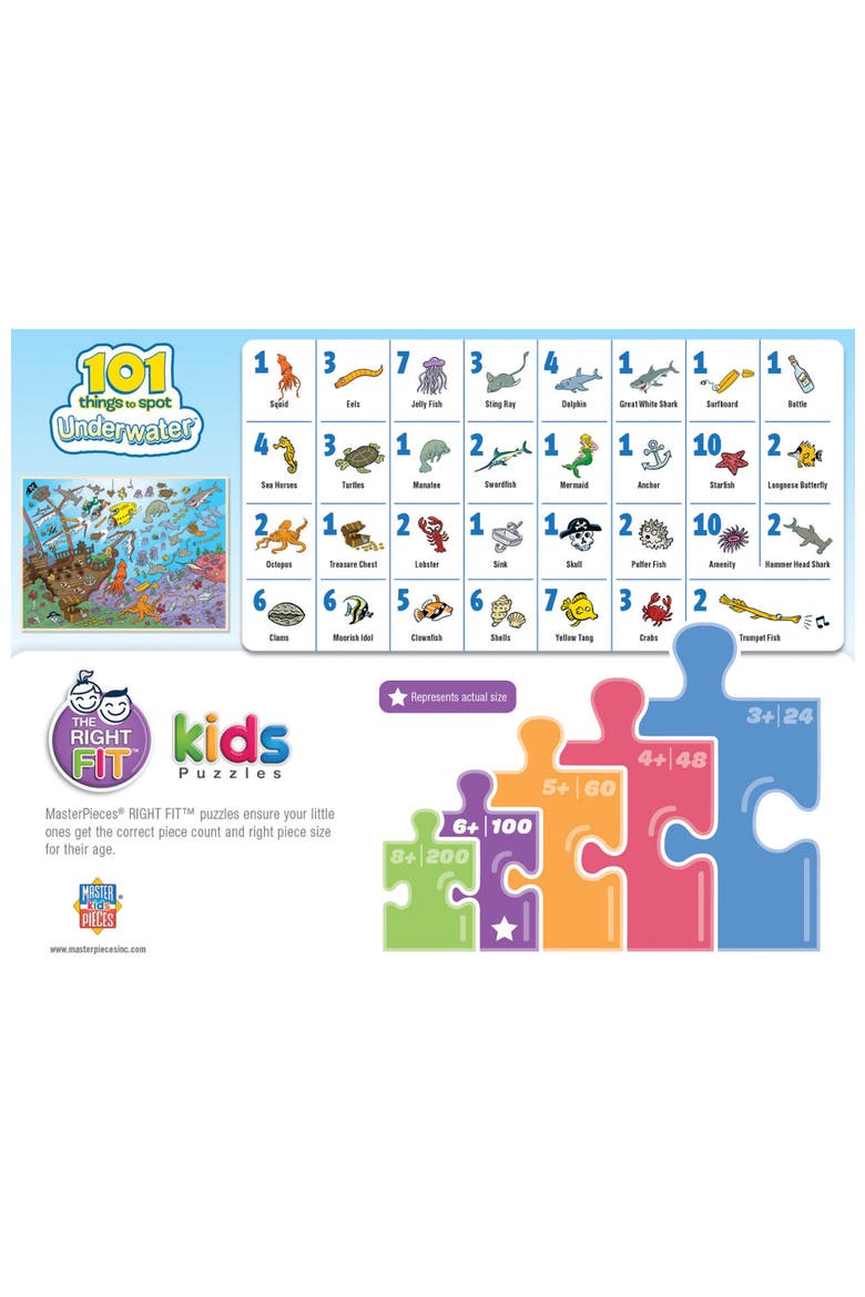 101 Things to Spot Sea 100 Piece Puzzle, Alternate, color, Multicolor