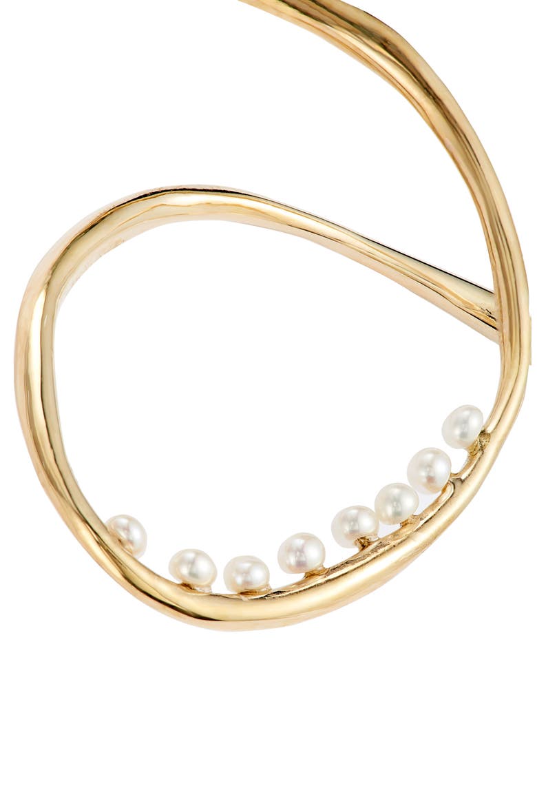 Vinea Freshwater Pearl Earrings, Alternate, color, BRONZE