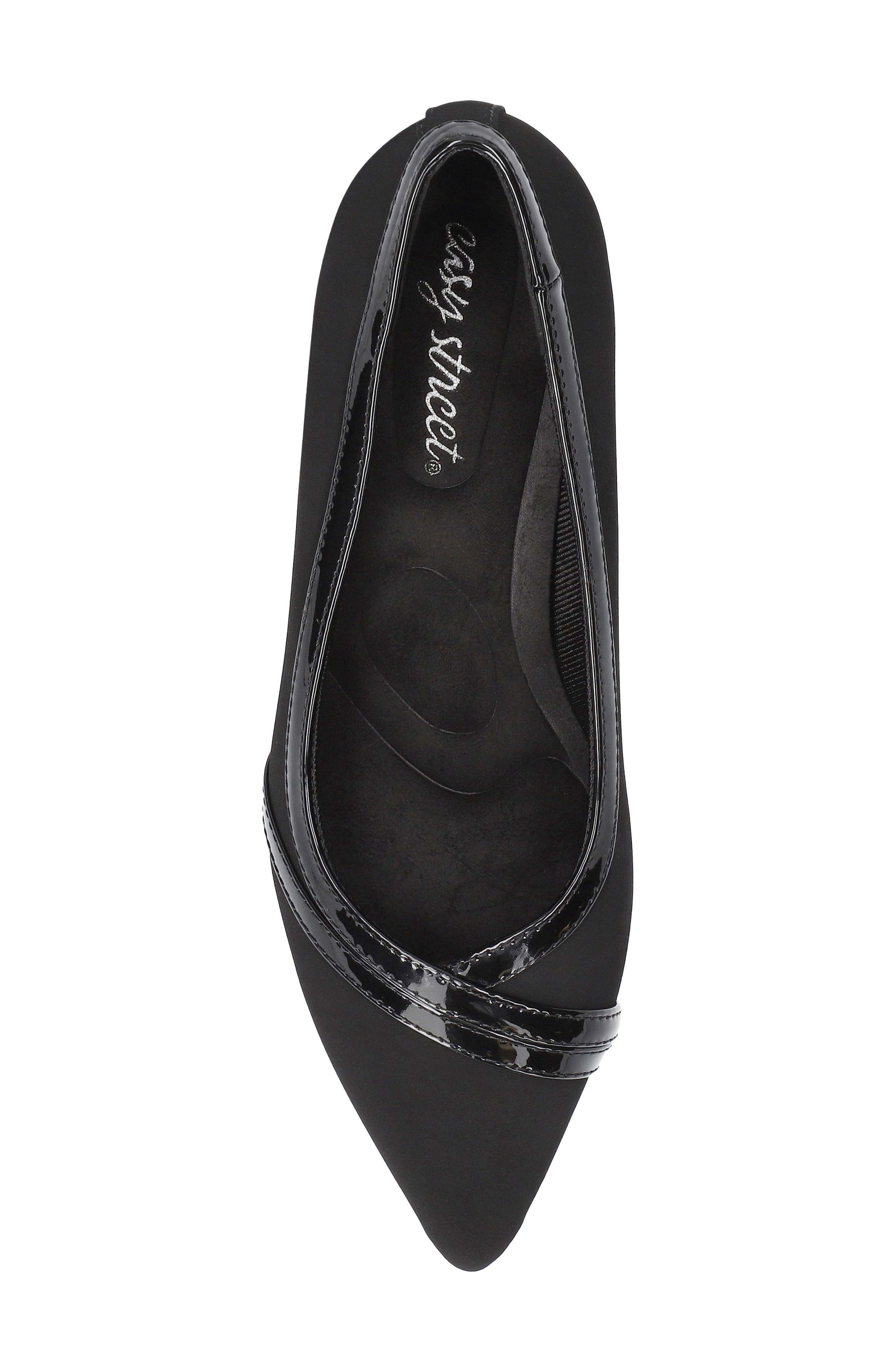 Maye Pointed Toe Kitten Heel Pump, Alternate, color, BLACK LAMY-PATENT