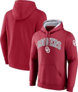 FANATICS Men's Fanatics Branded Crimson Oklahoma Sooners Arch & Logo Tackle Twill Pullover Hoodie