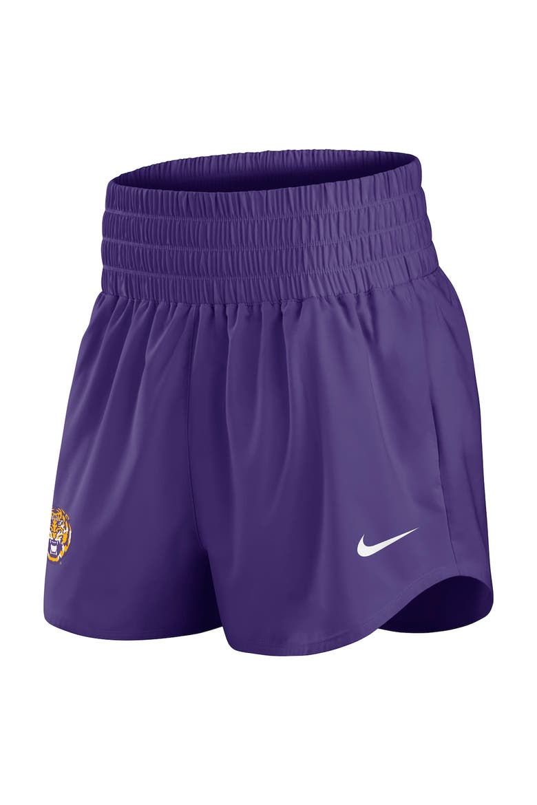 Women's Nike Purple LSU Tigers Performance One Dri-FIT High-Rise Shorts, Alternate, color, Purple