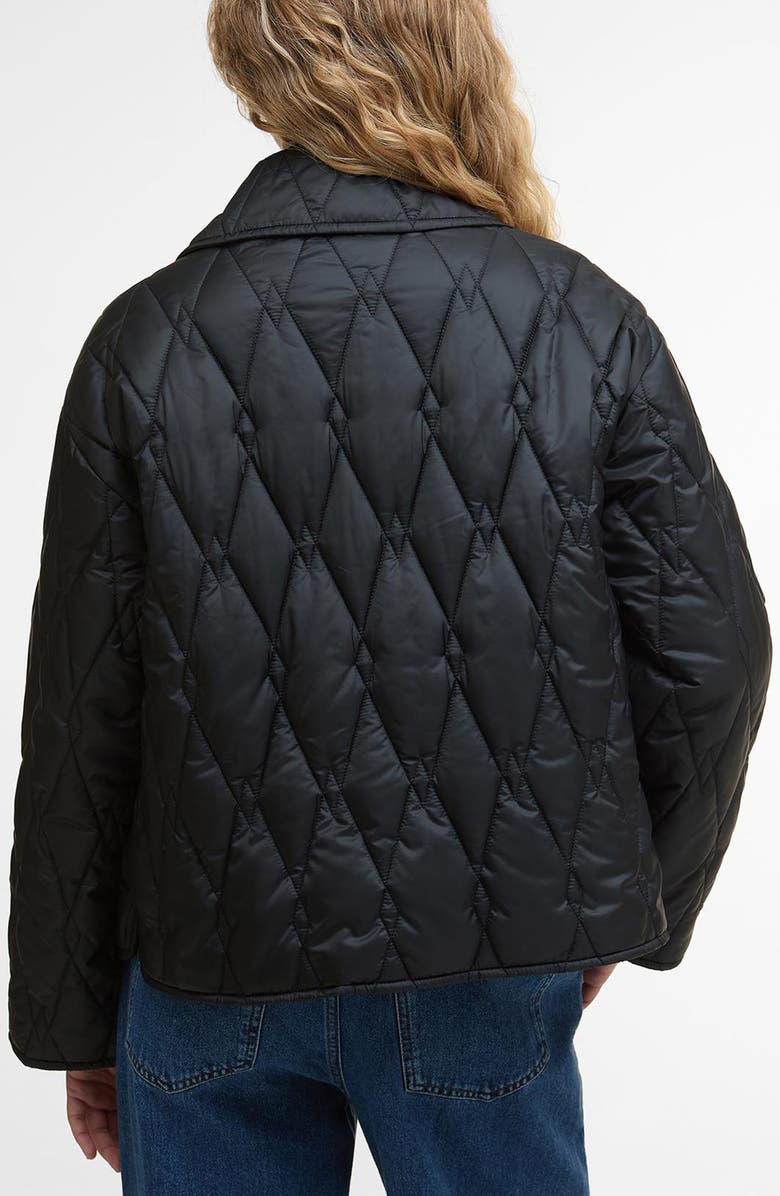 Barbour Bernadette Quilted Barn Jacket, Alternate, color, Black/ Onyx Tartan