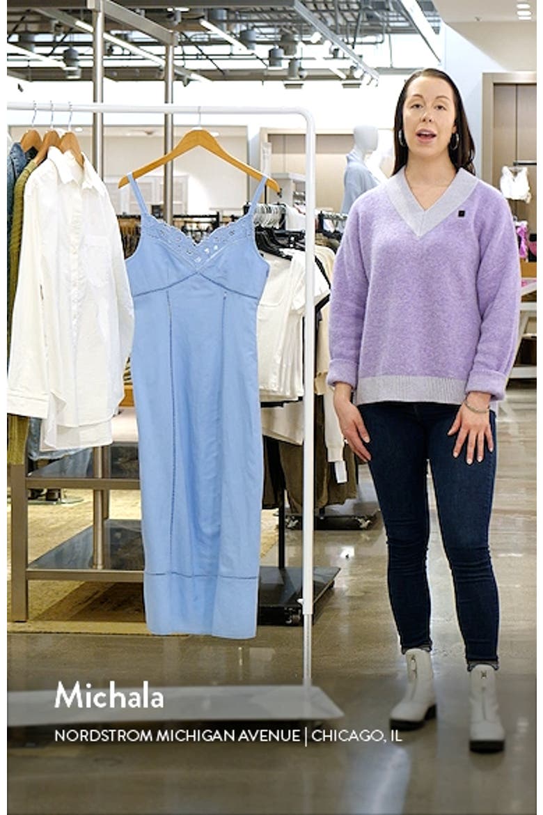 Sweetheart Neck Linen Blend Dress video