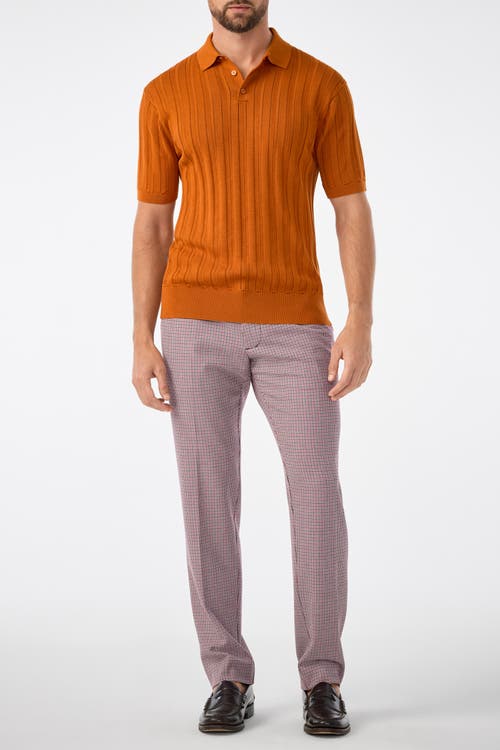 MR TURK Kensington Short Sleeve Knit Polo in Amber  product