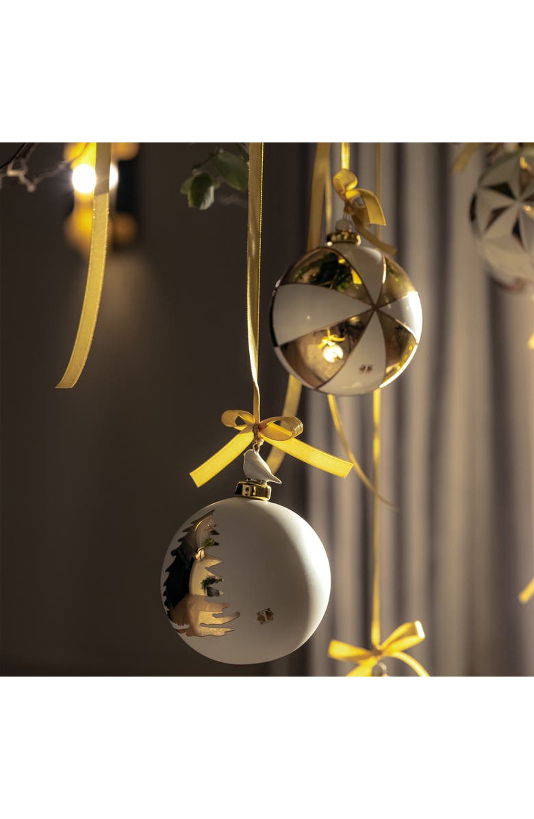 Togas Celestia Set of Christmas balls, Alternate, color, White