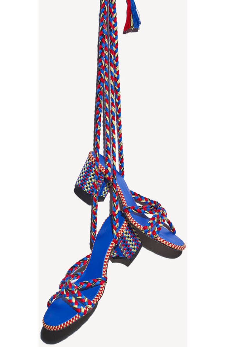 Amambaih Isabela Strappy Cotton Sandals, Alternate, color, Miro