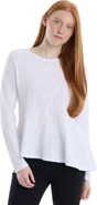 WILT Clothing Round Neck Long Sleeve Tee with Asymmetric Hem & Body Seams