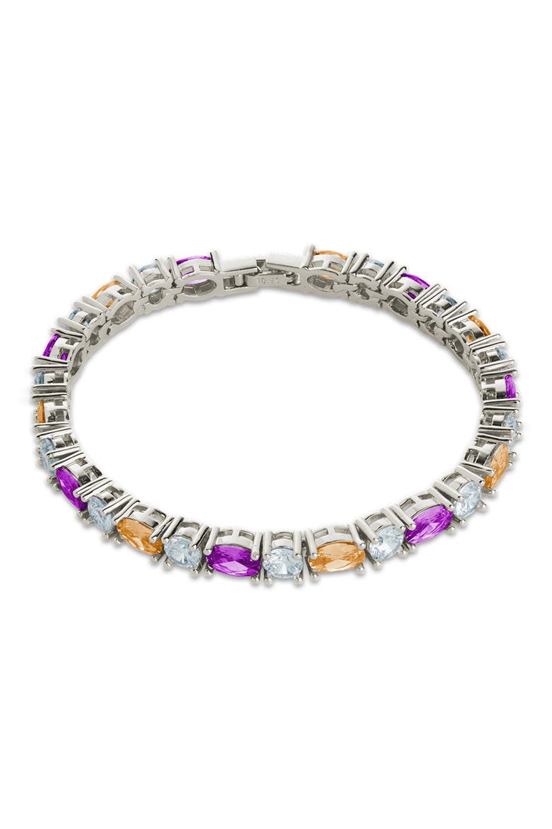 Ophelia Tennis Bracelet, Main, color, SILVER