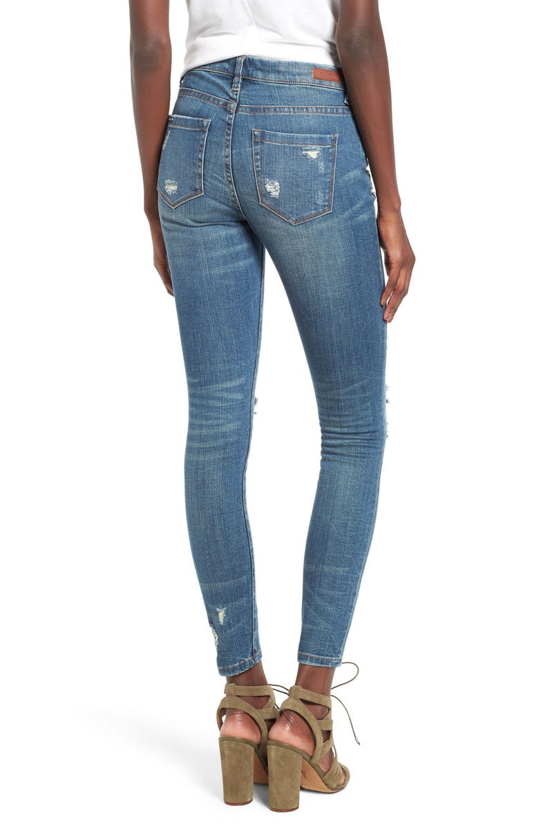 BLANKNYC 'So-Called Life' Destroyed Skinny Jeans, Alternate, color, 