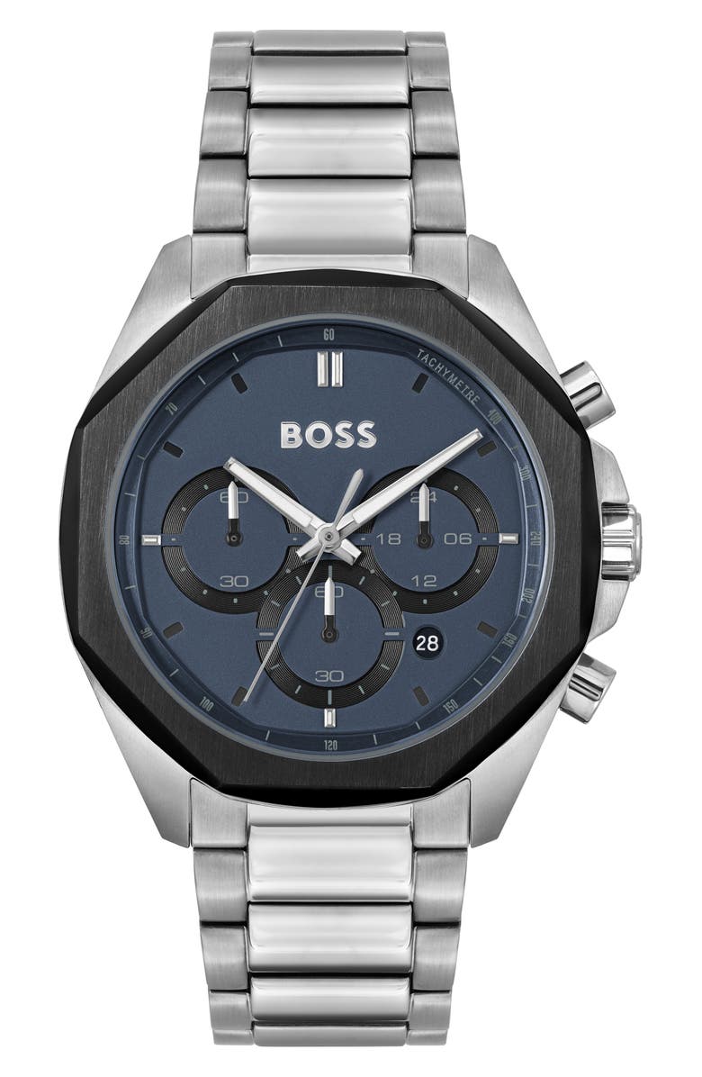 BOSS Cloud Bracelet Watch, 43mm, Main, color,