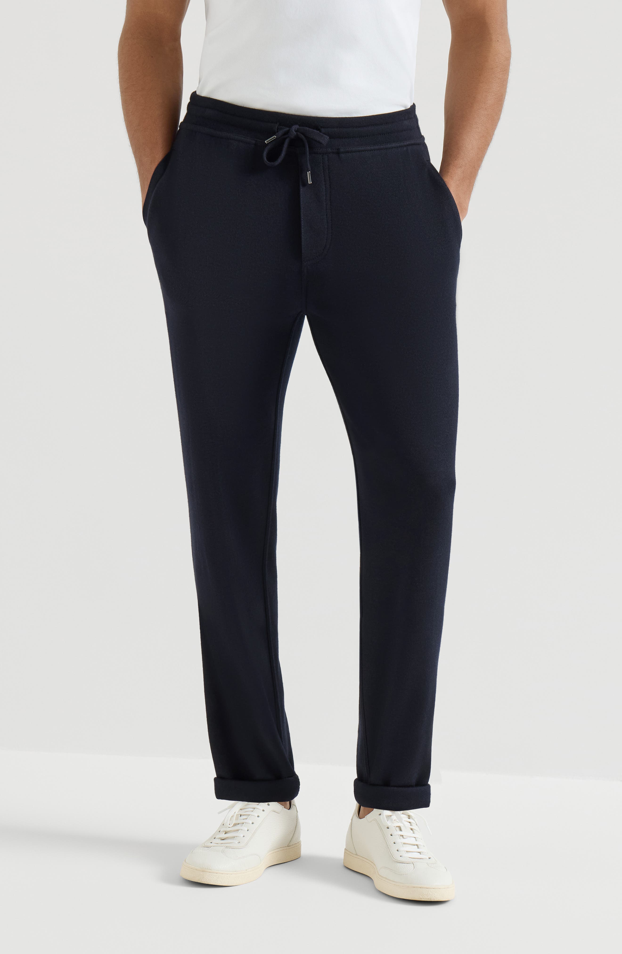 Cashmere and silk French terry trousers - image 3