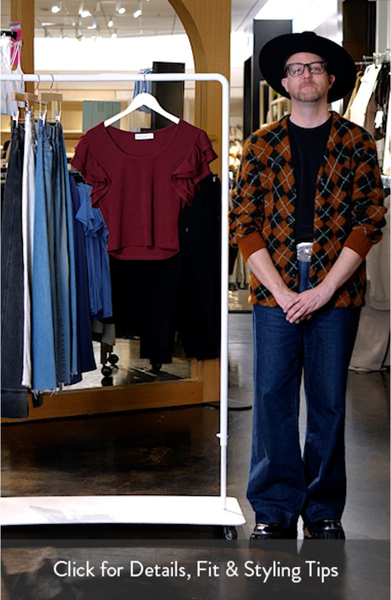 Loren Ruffle Sleeve Rib Top, sales video thumbnail