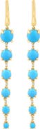 EFFY 14K Yellow Gold Diamond,Turquoise Earrings