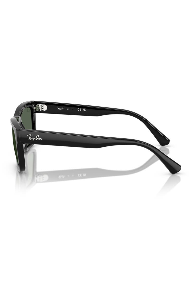 Kids' 49mm Rectangular Sunglasses, Alternate, color, BLACK