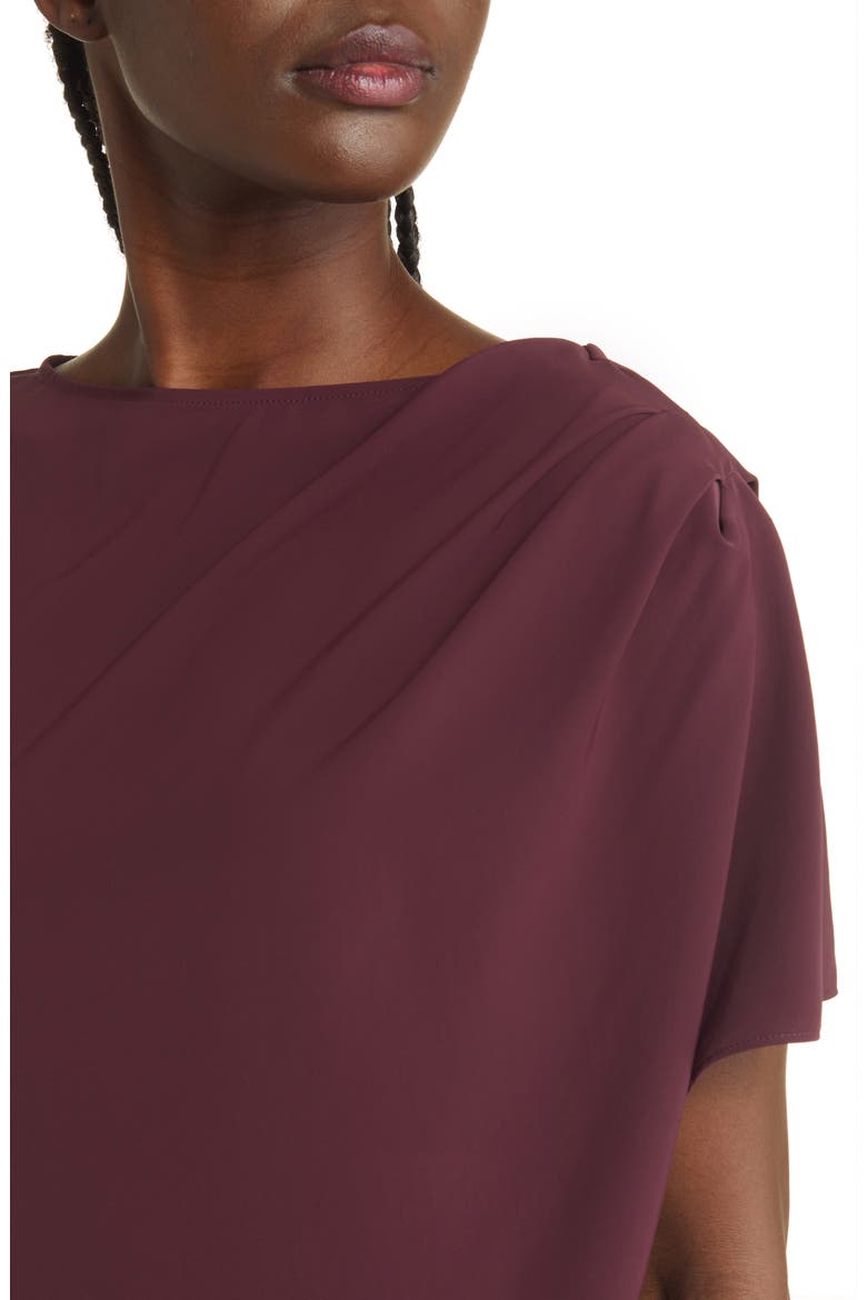Pleat Shoulder Top, Alternate, color, BURGUNDY STEM