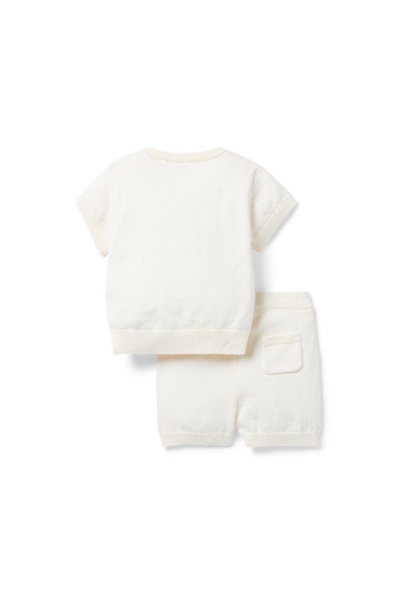 Americana Flag Sweater Short Set, Alternate, color, Ivory