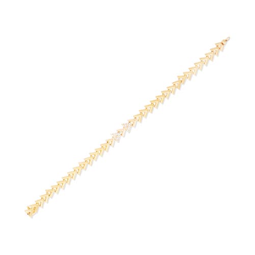 Campbell + Charlotte Spark Chevron Link Bracelet In Gold