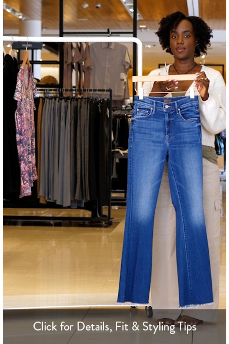 High Waist Fray Hem Flare Leg Jeans video