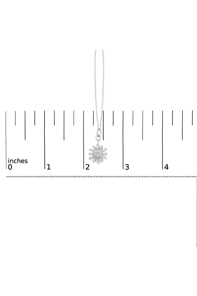 Sterling Silver 3/8 Cttw Diamond Starburst Medallion Pendant Necklace, Alternate, color, Silver