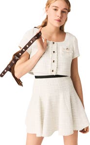 maje 2-in-1 tweed dress