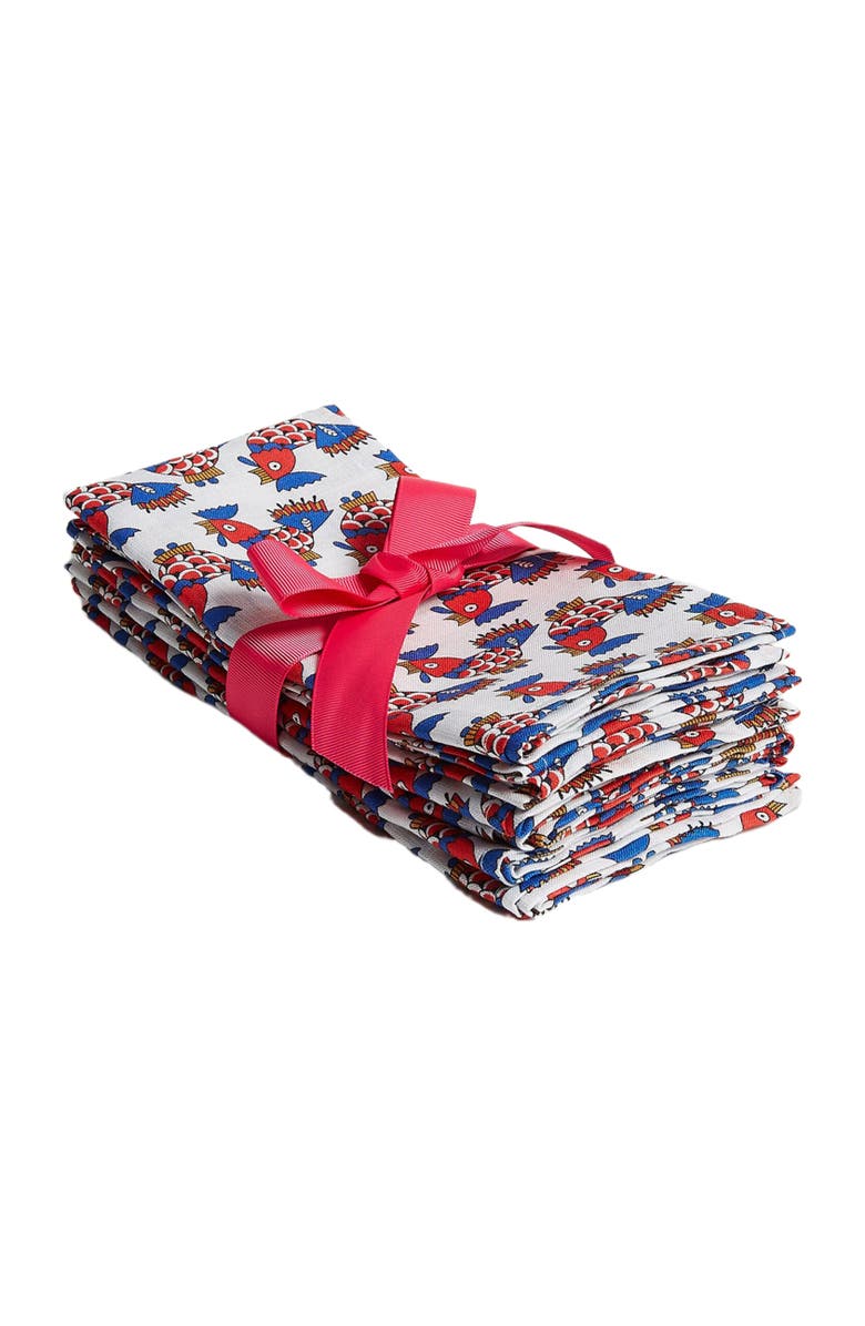 La DoubleJ Large Napkins Set Of 6 (45X45) Galletti Multicolor, Main, color, Galletti Multicolor
