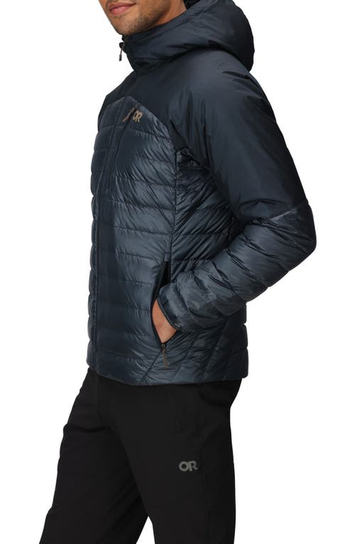 Outdoor Research Helium Water Resistant Hooded 800 Fill Down Jacket In Black