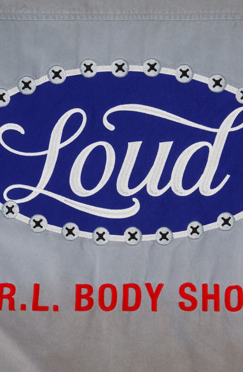 Rolling Loud Loud Motors Distressed Work Shirt In Blue