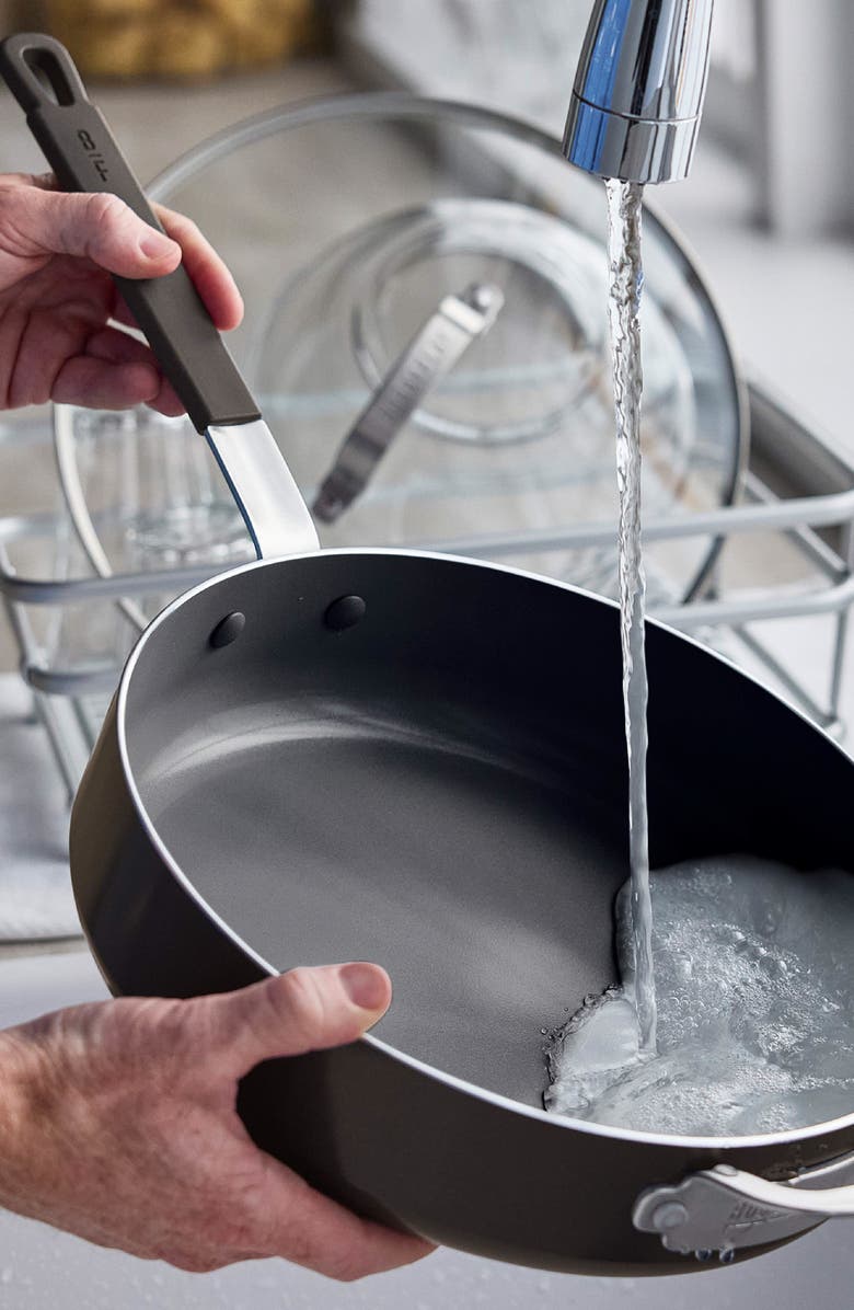 GreenPan x Bobby Flay Professional Ceramic Nonstick 4.5-Quart Sauté Pan with Lid, Alternate, color, Black