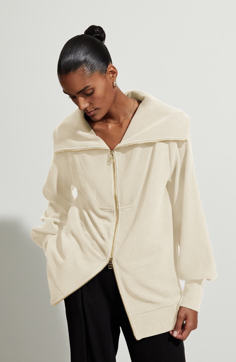 Varley Ells Rib Zip-Up Jacket, Alternate, color,