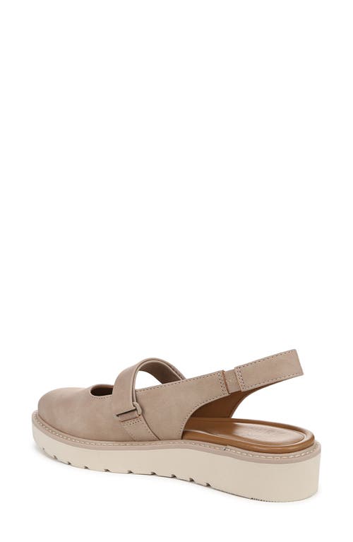 Naturalizer Edison Slingback Flat In Warm Taupe Tan Faux Leather