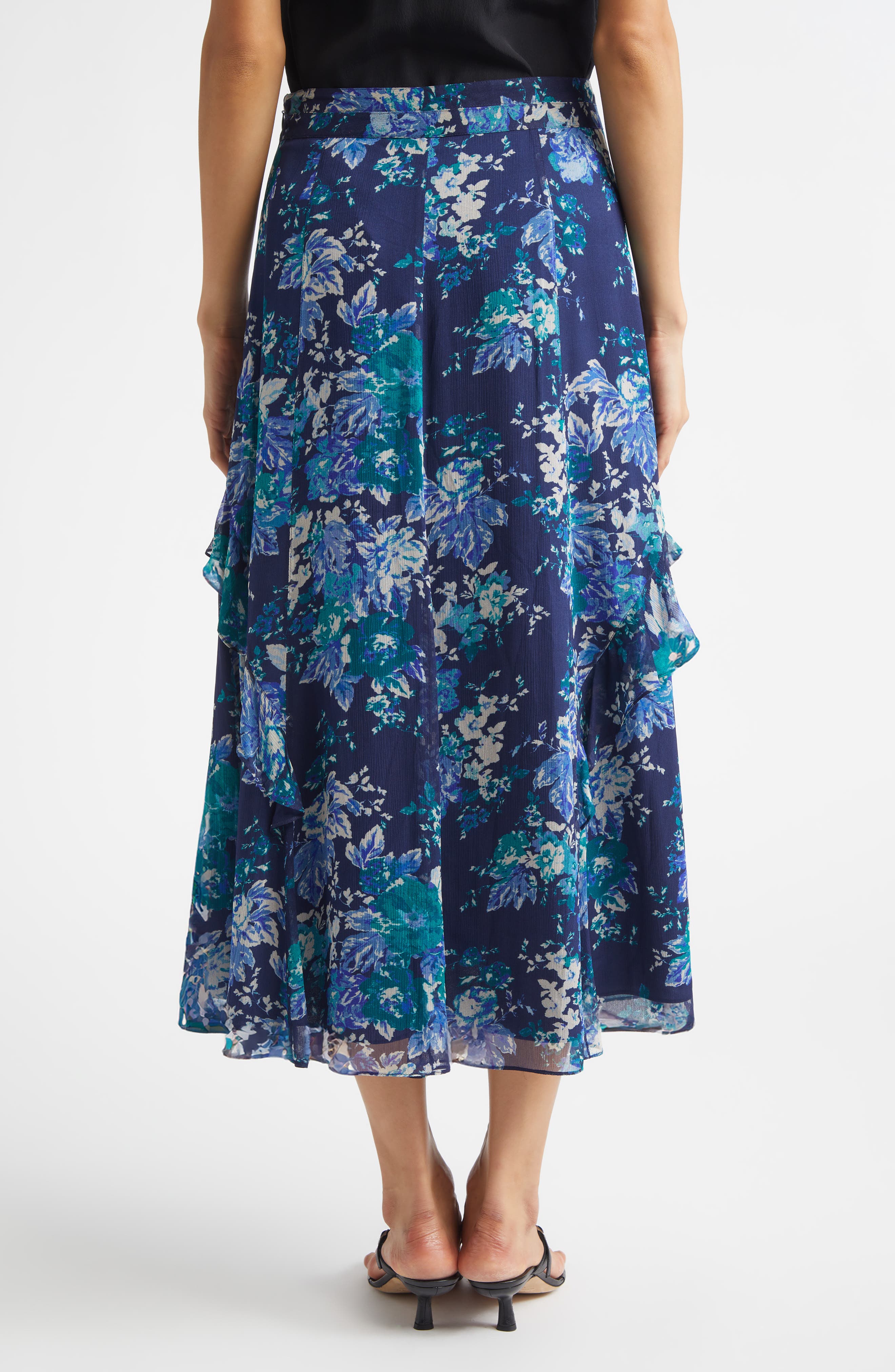 Orla Floral Print Chiffon Maxi Skirt - image 2