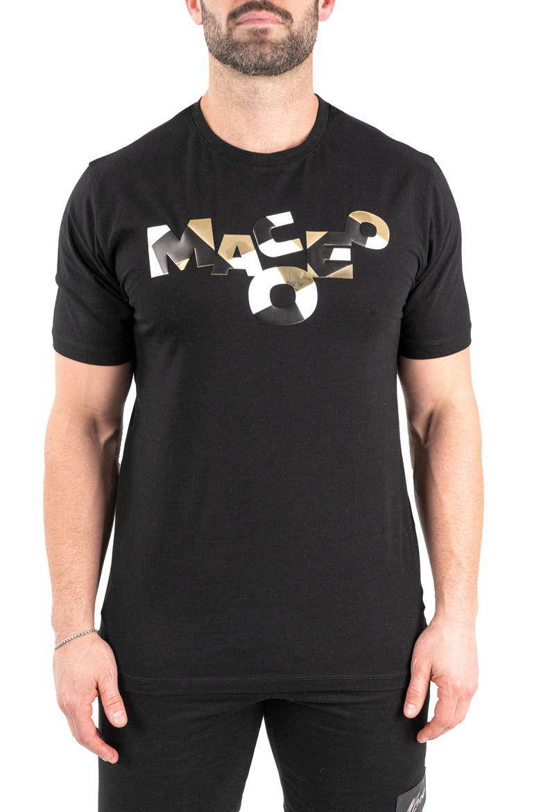 Scrabble Logo Cotton Graphic T-Shirt, Main, color, BLACK
