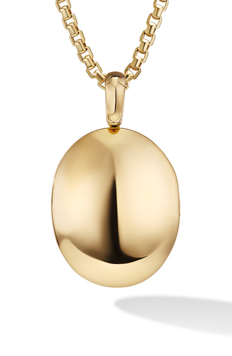 David Yurman Sculpted Cable Locket, Alternate, color, 18K Yellow Gold