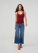 DUER Performance Denim High Rise Wide Leg Crop