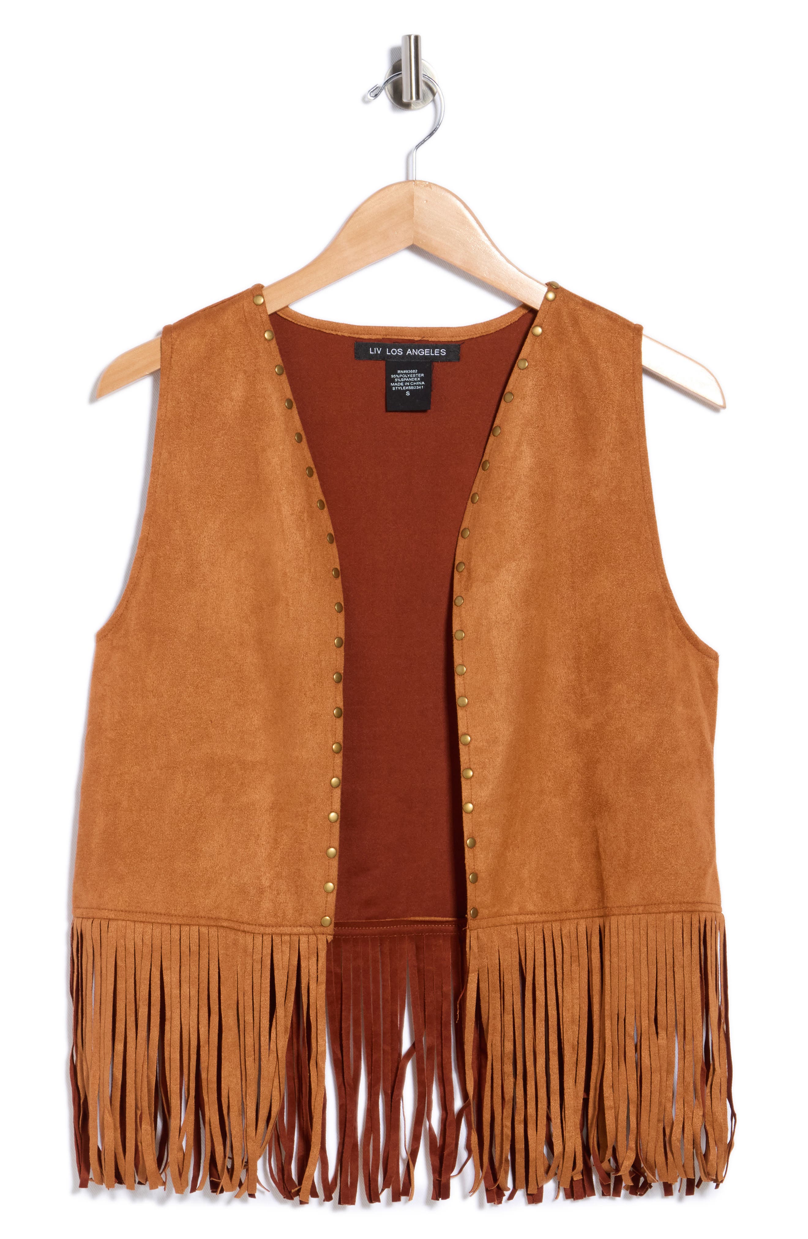Studded Fringe Vest