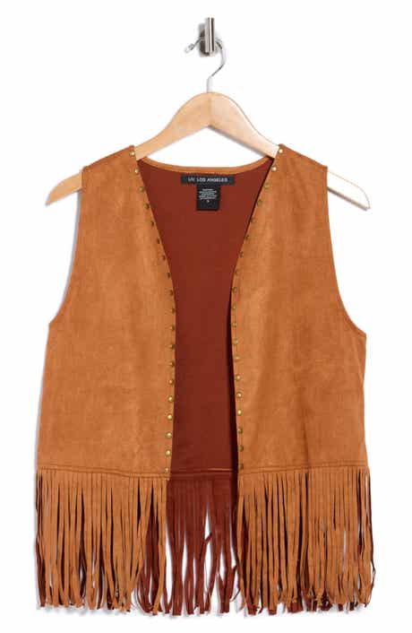 Studded Fringe Vest