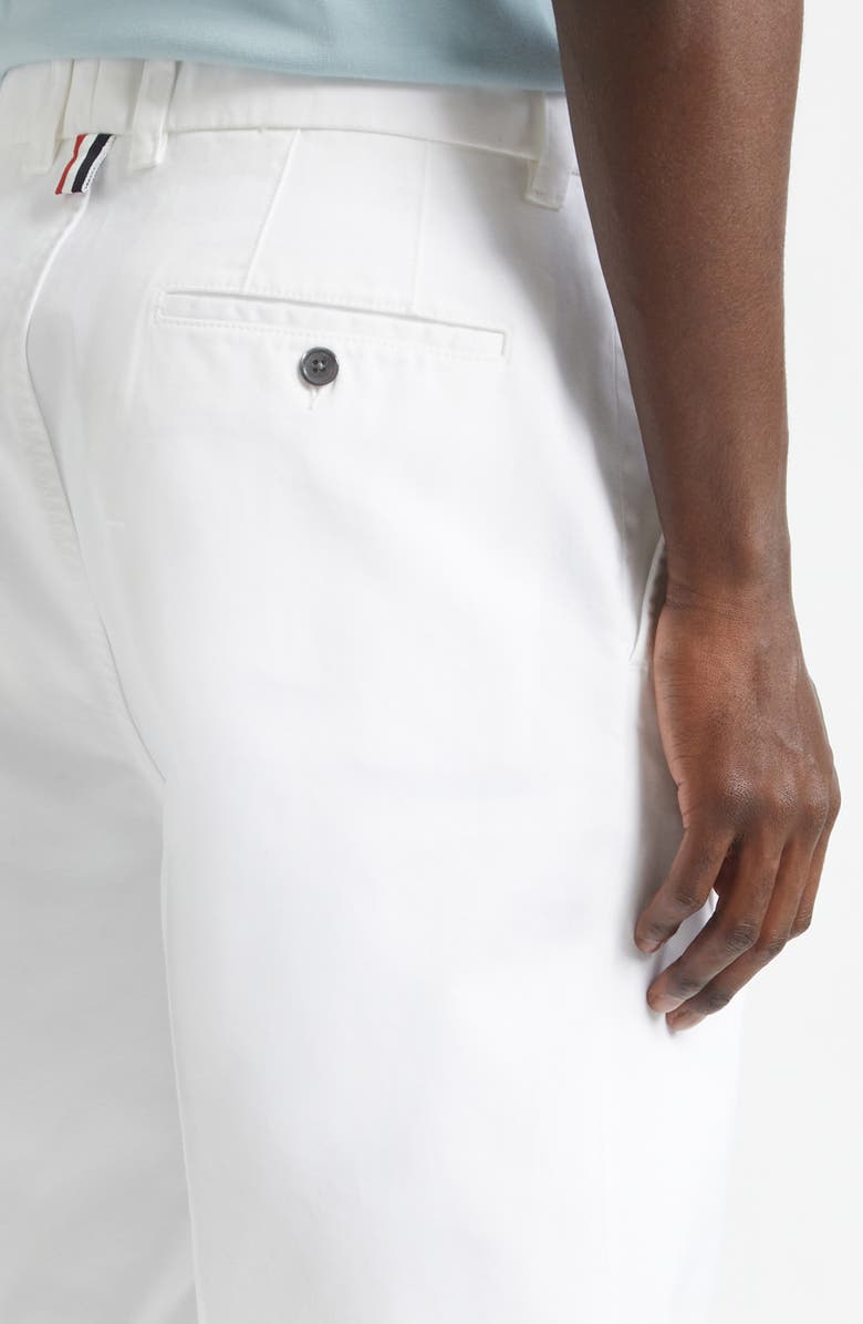 Thom Browne Typewriter Cloth Utility Chino Shorts, Alternate, color, White