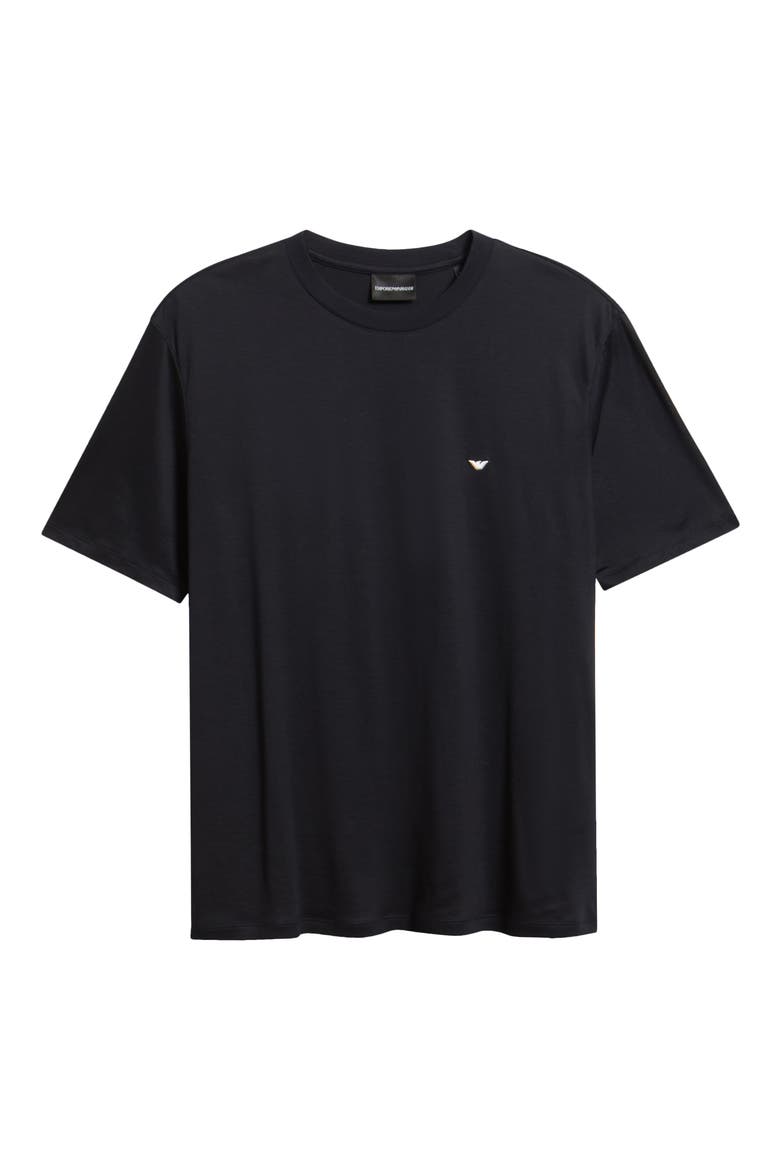 Embroidered Logo T-Shirt, Alternate, color, SOLID BLUE NAVY