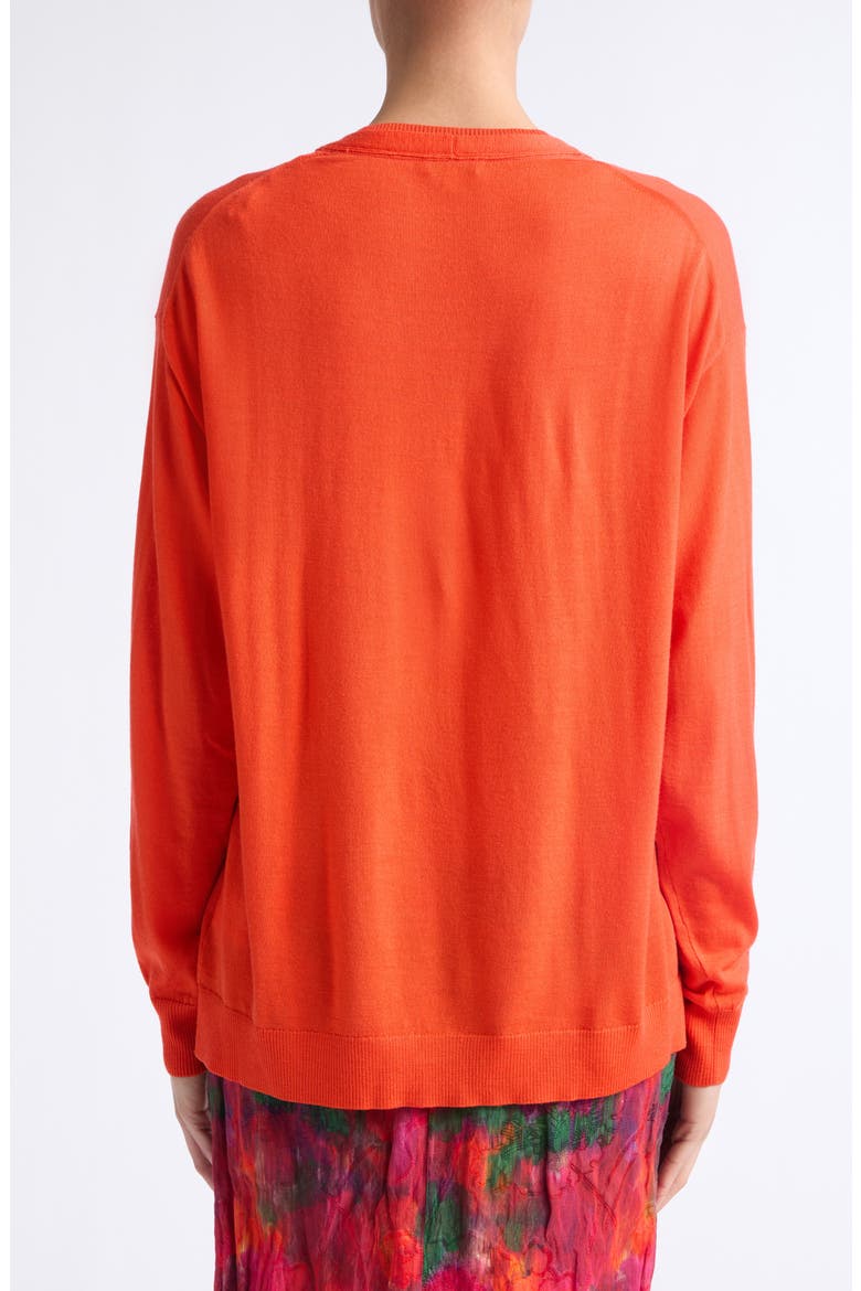 Superfine Merino Wool Sweater, Alternate, color, ORANGE POPPY