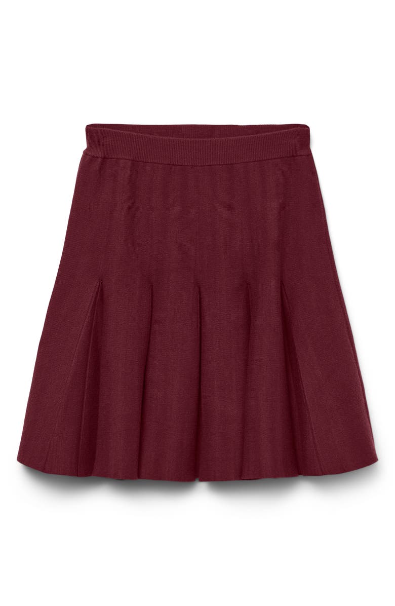 VERO MODA Kristin Flounce Miniskirt, Alternate, color, Syrah