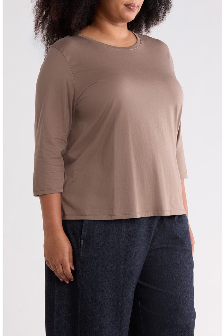 Organic Cotton Top, Alternate, color, COBBLESTONE